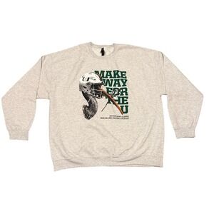 Miami Hurricanes Cotton Bowl 2025 CFP Sweatshirt Mens 2XL Gray NCAA Graphic